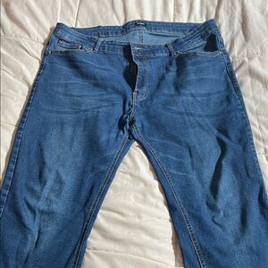 Slim Men's Indigo Stretch Jeans - Classic Dark Blue